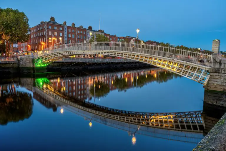 The famous Ha'penny Bridge in Dublin